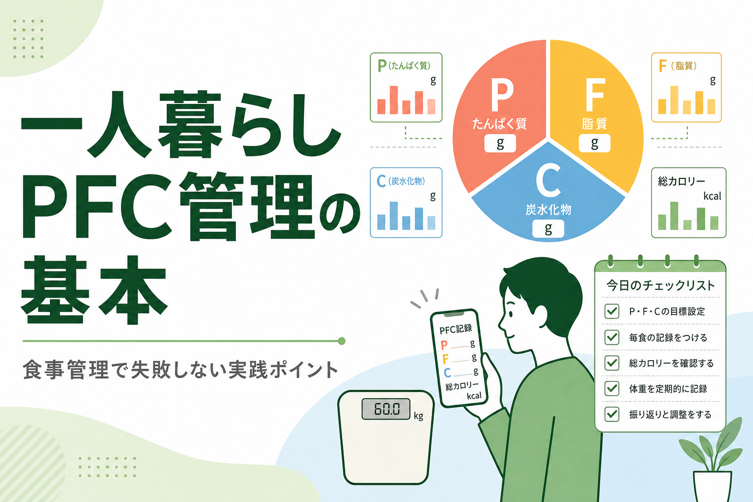 一人暮らし PFC管理の基本｜食事管理で失敗しない実践ポイント