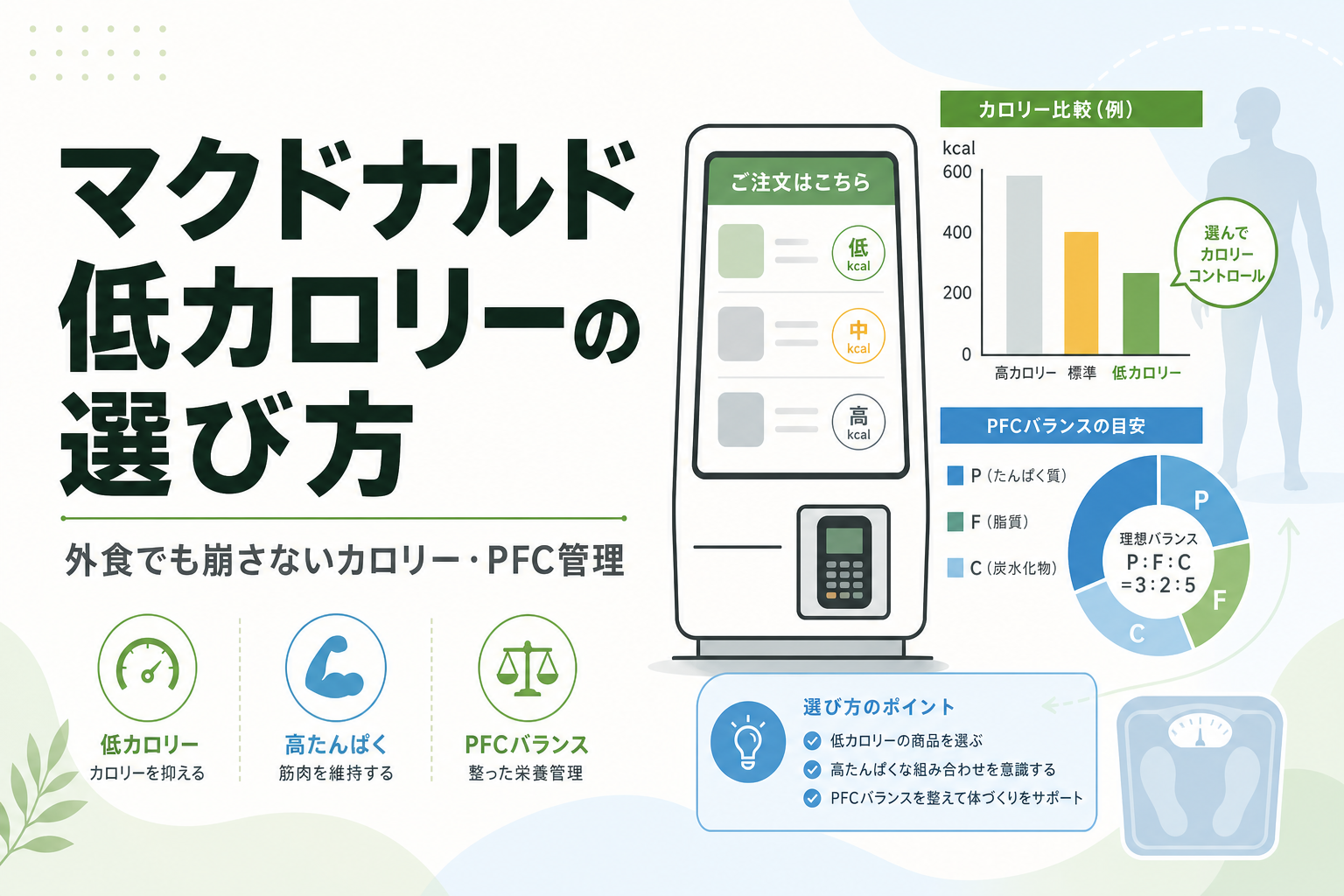 マクドナルド 低カロリーの選び方｜外食でも崩さないカロリー・PFC管理