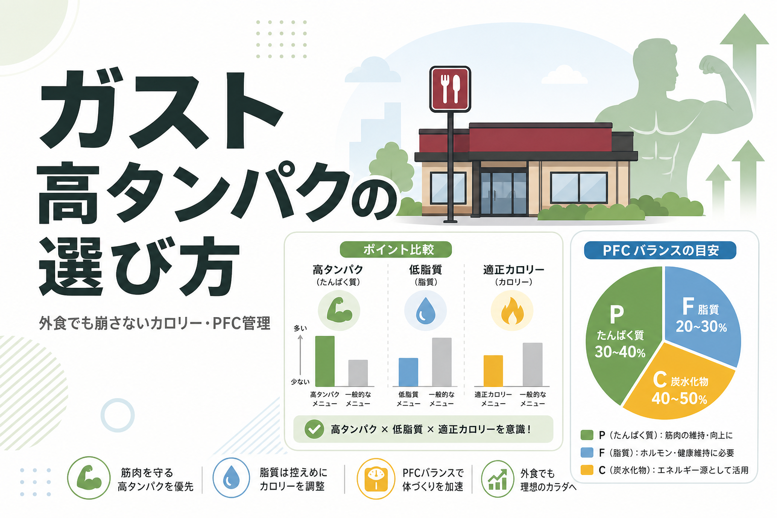 ガスト 高タンパクの選び方｜外食でも崩さないカロリー・PFC管理