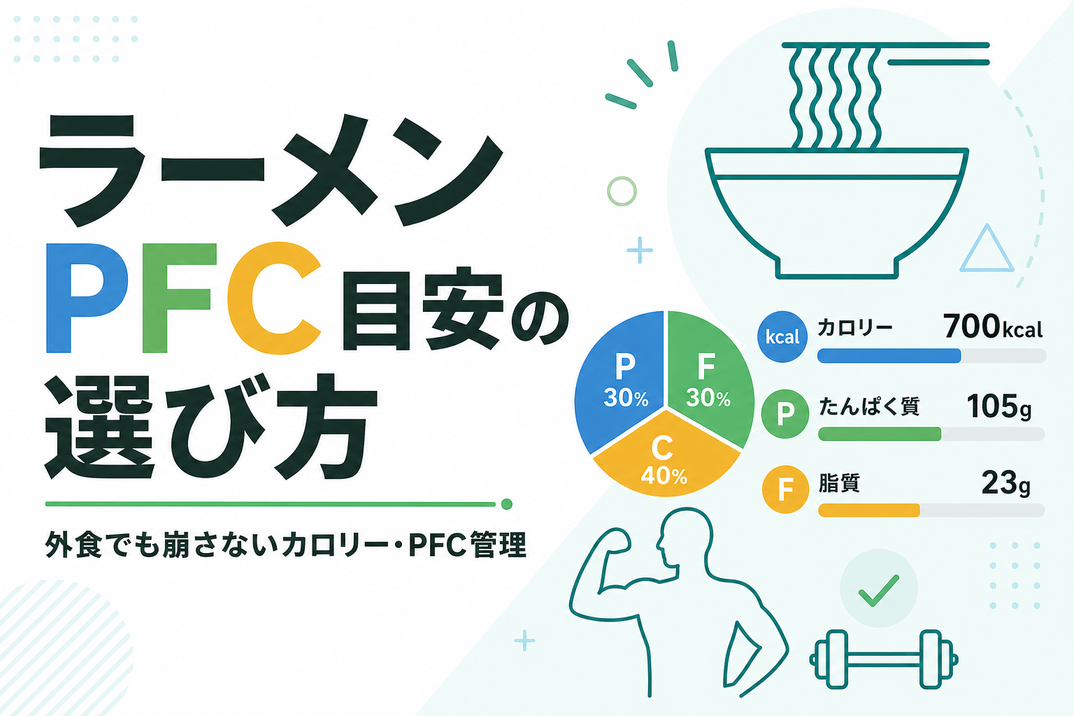 ラーメン PFC 目安の選び方|外食でも崩さないカロリー・PFC管理