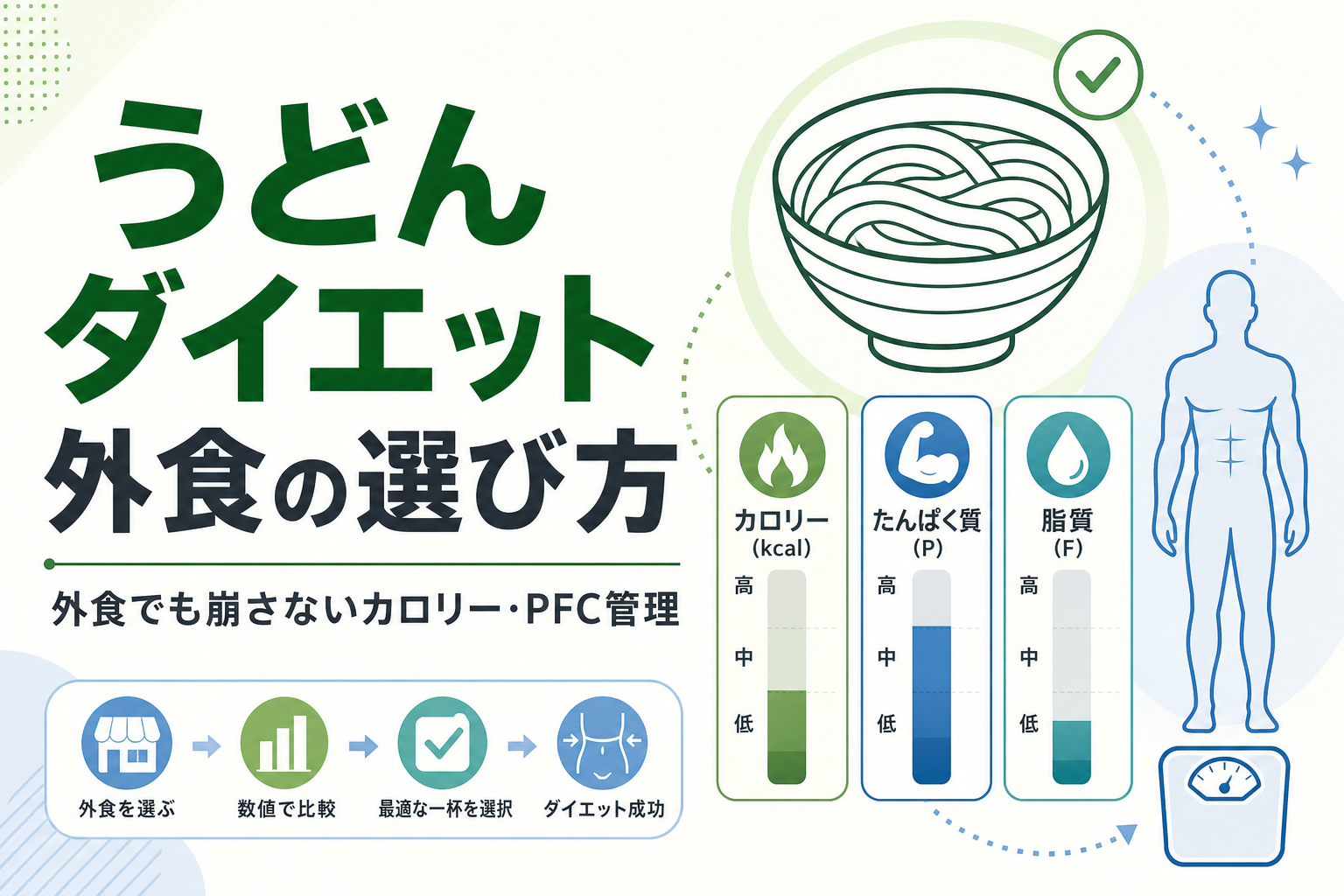 うどん ダイエット 外食の選び方|外食でも崩さないカロリー・PFC管理