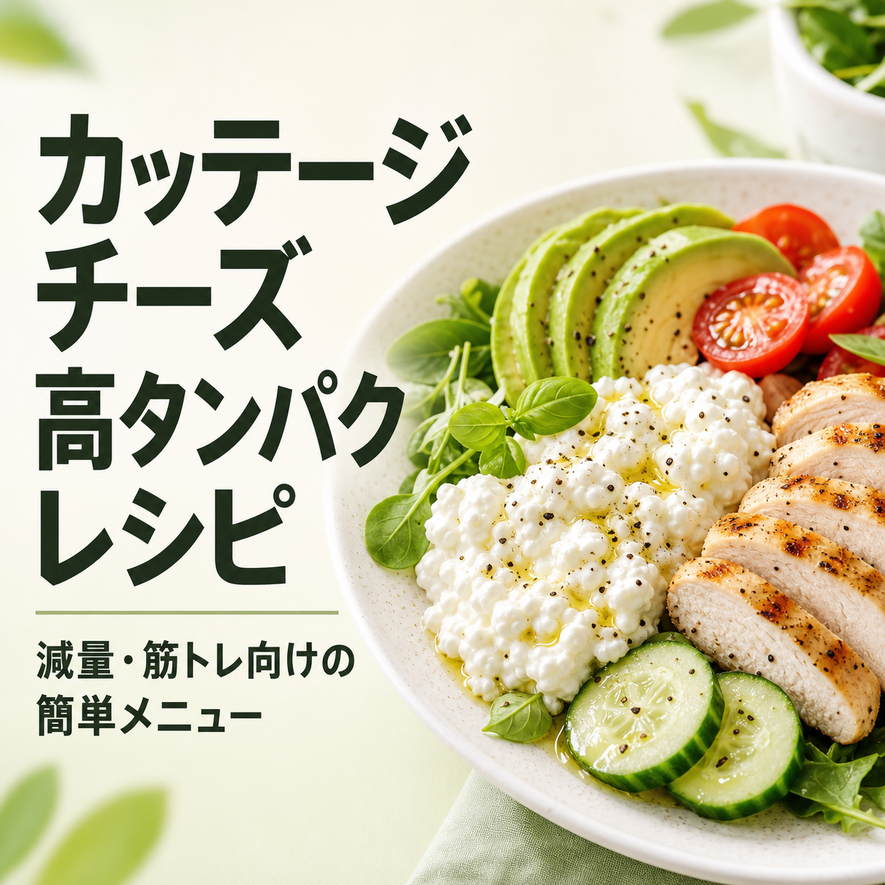 カッテージチーズ 高タンパク レシピ｜減量・筋トレ向けの簡単メニュー