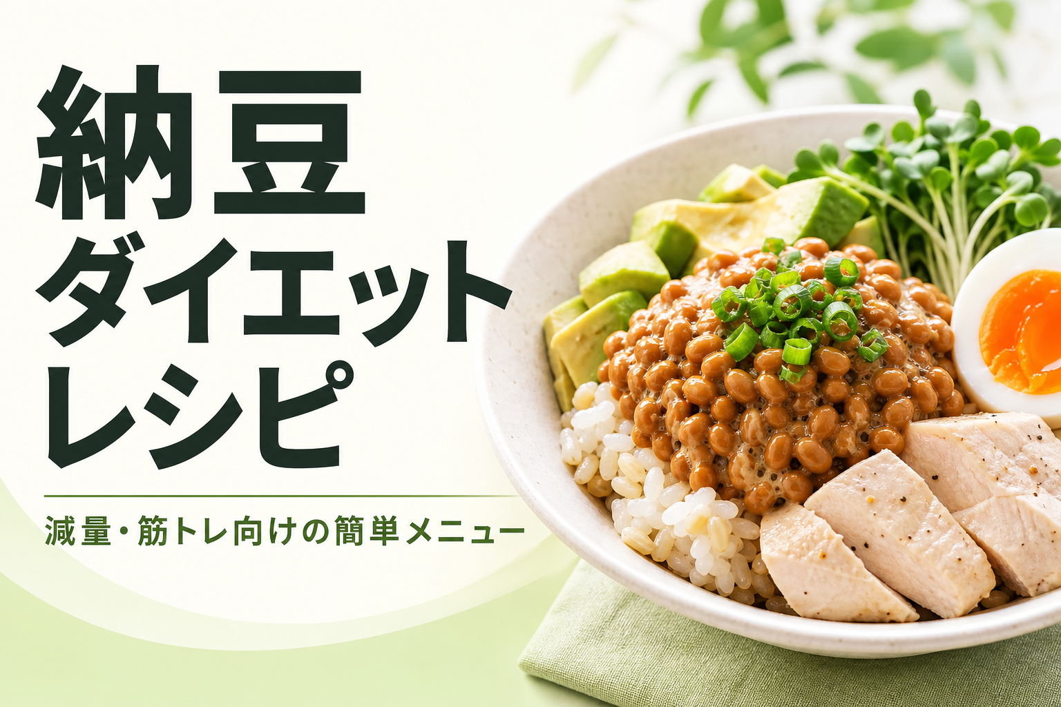 納豆 ダイエット レシピ｜減量・筋トレ向けの簡単メニュー