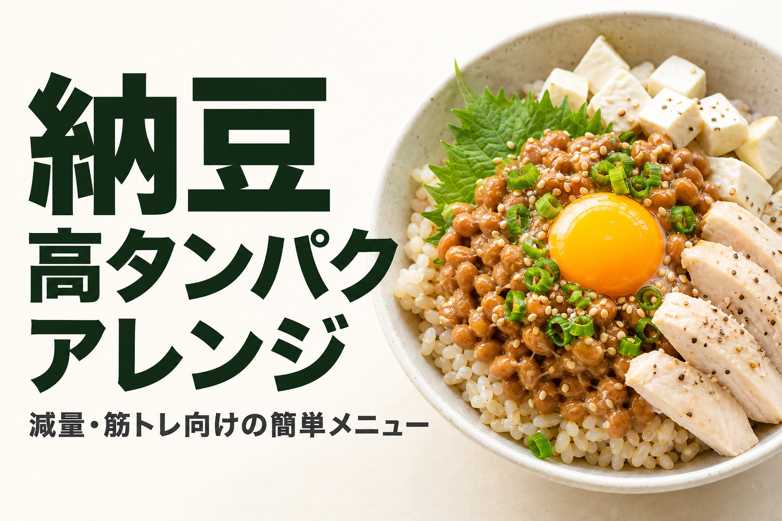 納豆 高タンパク アレンジ｜減量・筋トレ向けの簡単メニュー