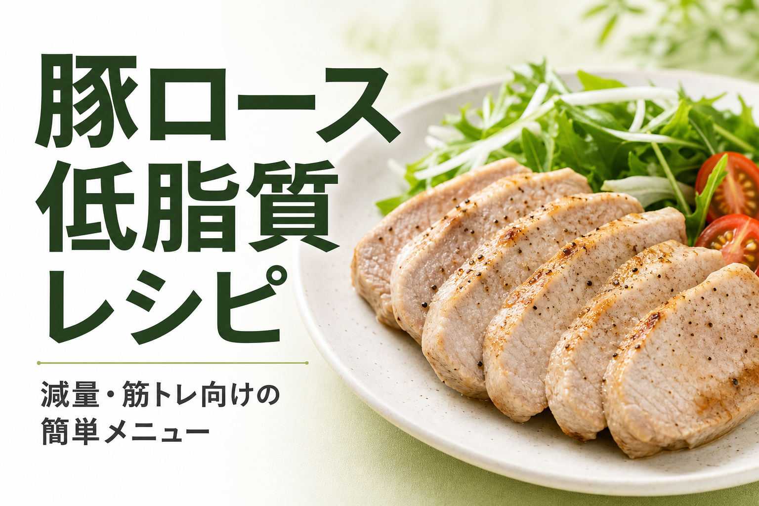 豚ロース 低脂質 レシピ｜減量・筋トレ向けの簡単メニュー