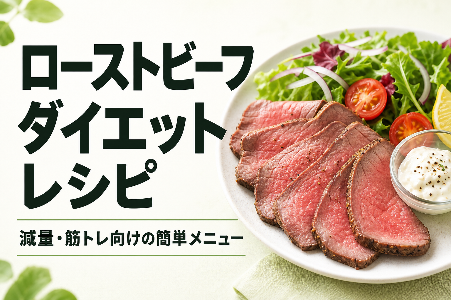 ローストビーフ ダイエット レシピ｜減量・筋トレ向けの簡単メニュー