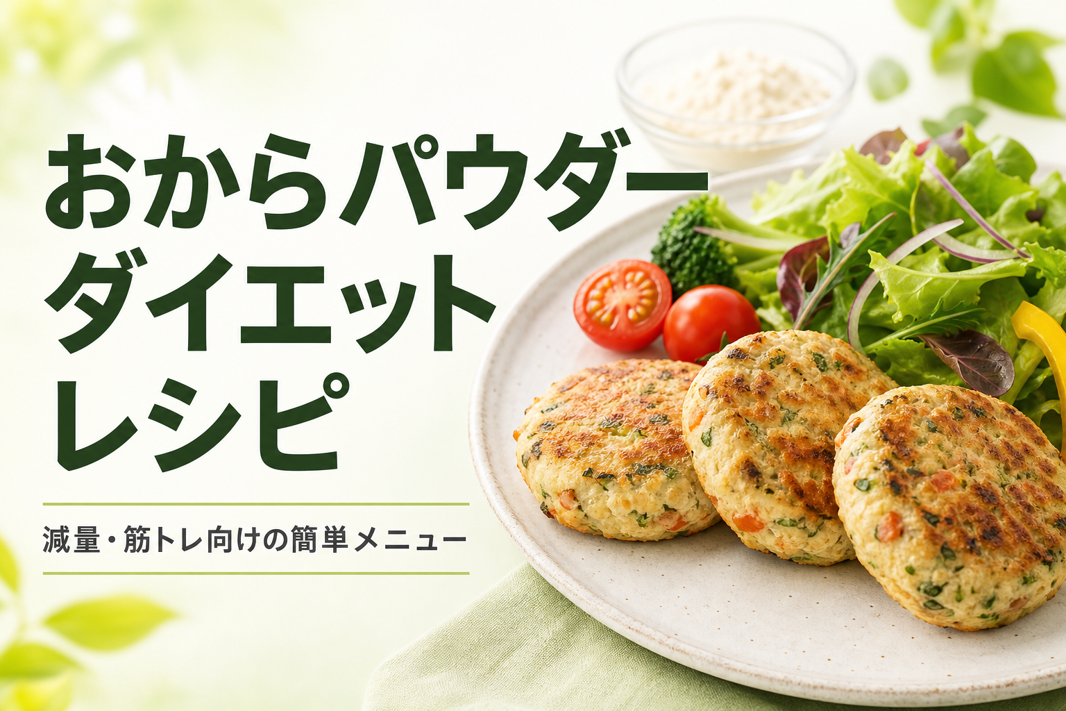 おからパウダー ダイエット レシピ｜減量・筋トレ向けの簡単メニュー