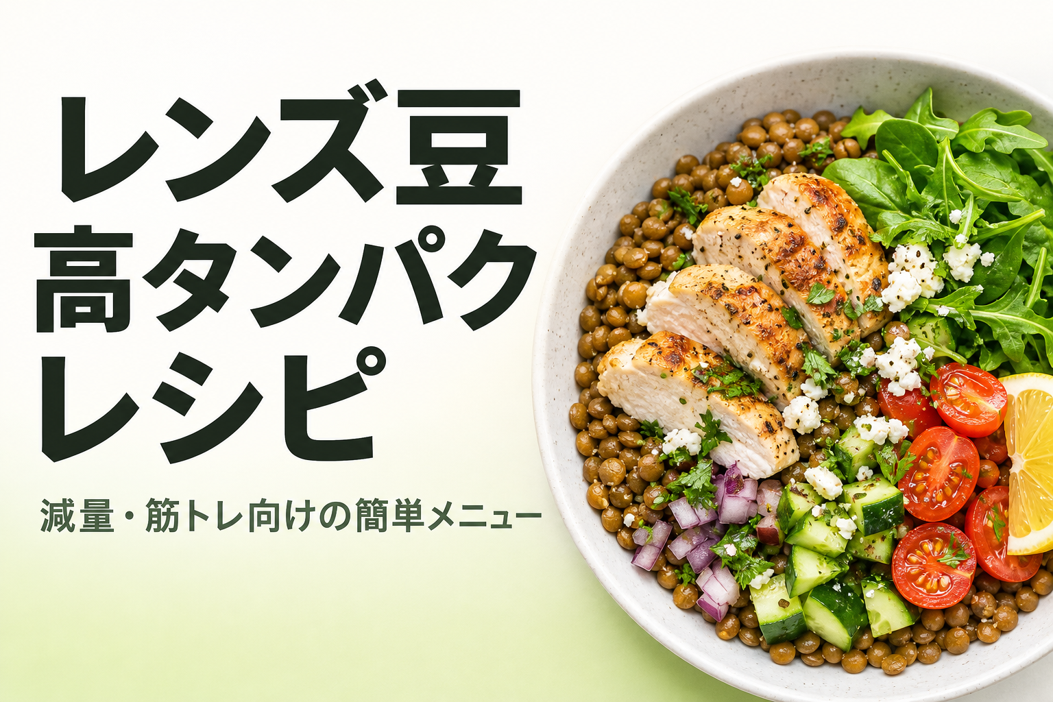 レンズ豆 高タンパク レシピ｜減量・筋トレ向けの簡単メニュー
