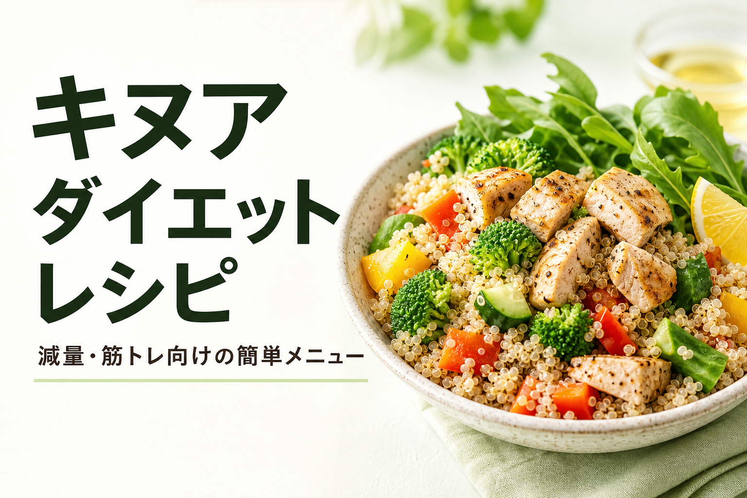 キヌア ダイエット レシピ｜減量・筋トレ向けの簡単メニュー
