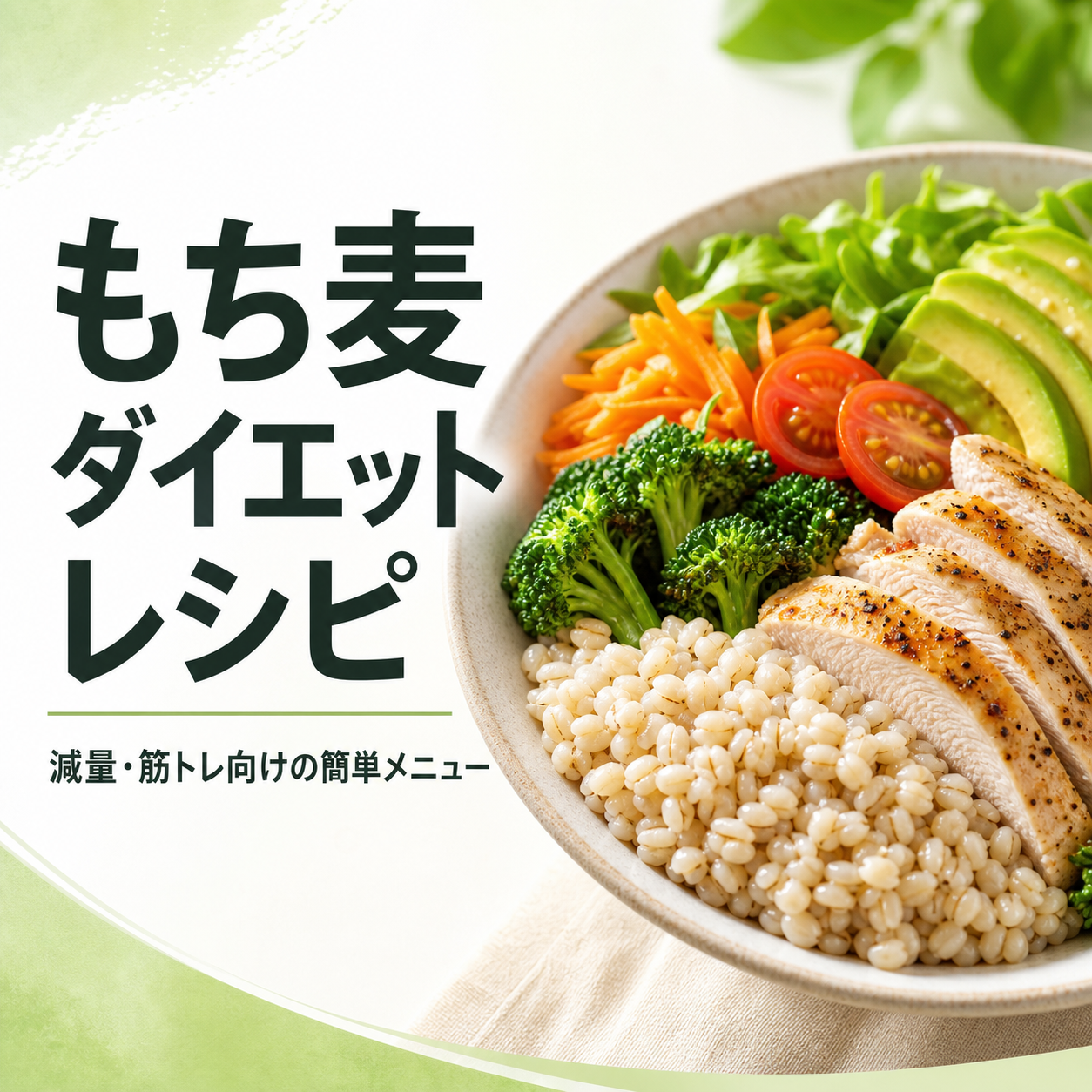 もち麦 ダイエット レシピ｜減量・筋トレ向けの簡単メニュー