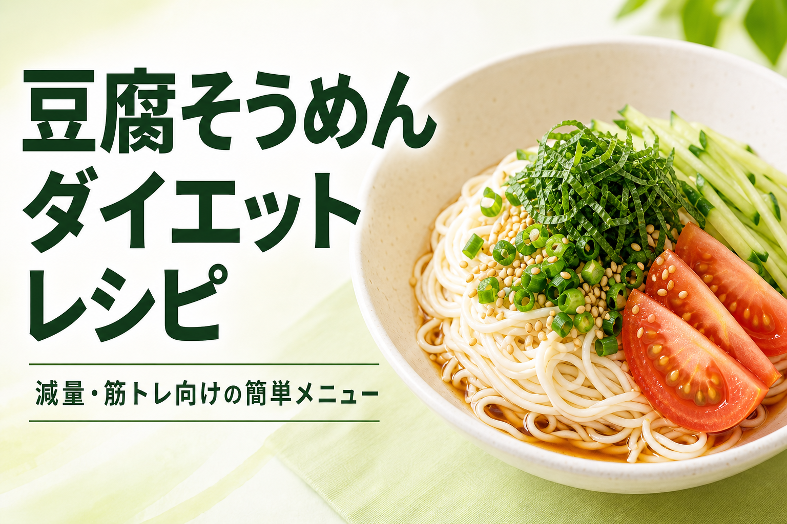 豆腐そうめん ダイエット レシピ｜減量・筋トレ向けの簡単メニュー