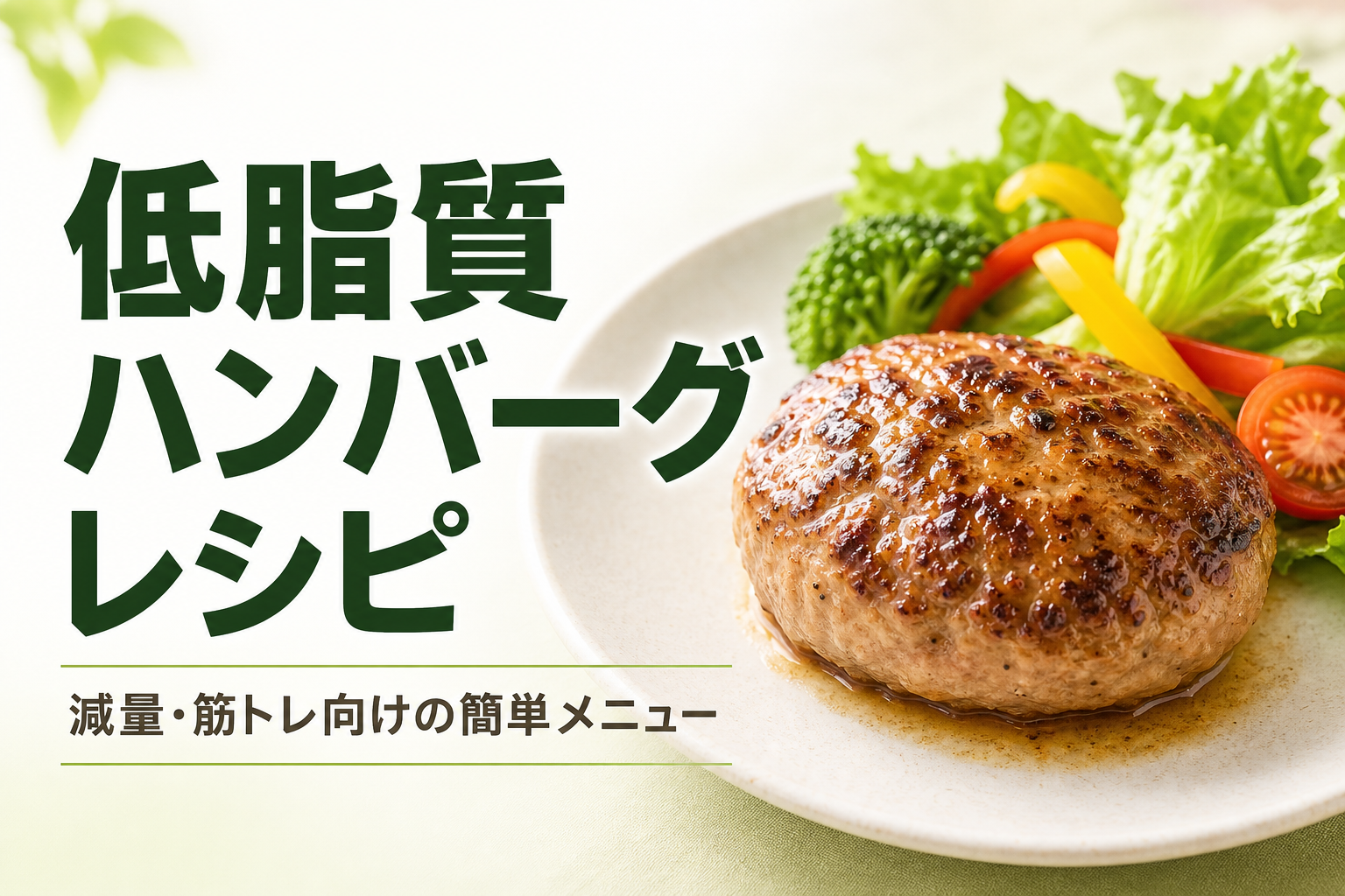 低脂質 ハンバーグ レシピ｜減量・筋トレ向けの簡単メニュー
