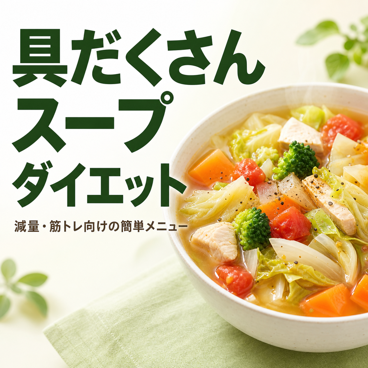 具だくさん スープ ダイエット｜減量・筋トレ向けの簡単メニュー