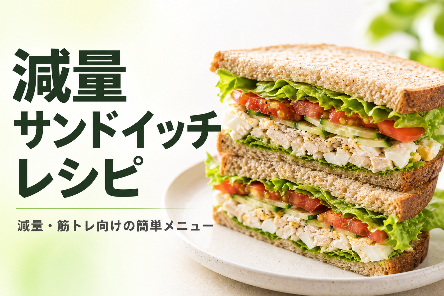 減量 サンドイッチ レシピ｜減量・筋トレ向けの簡単メニュー