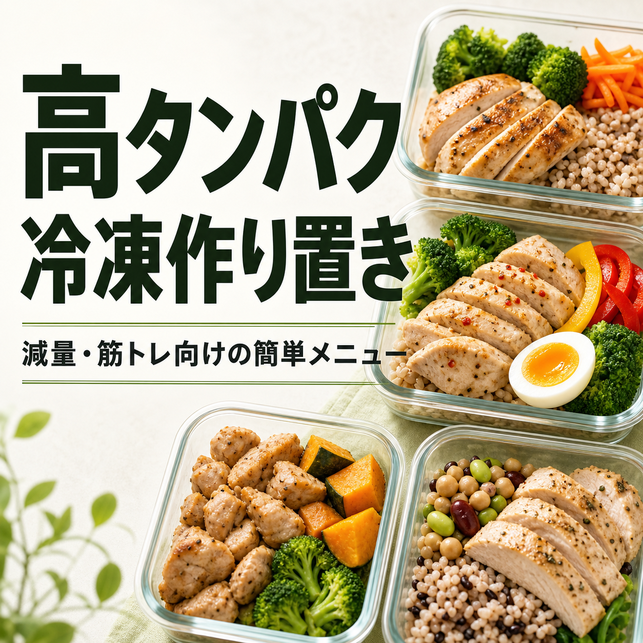 高タンパク 冷凍作り置き｜減量・筋トレ向けの簡単メニュー