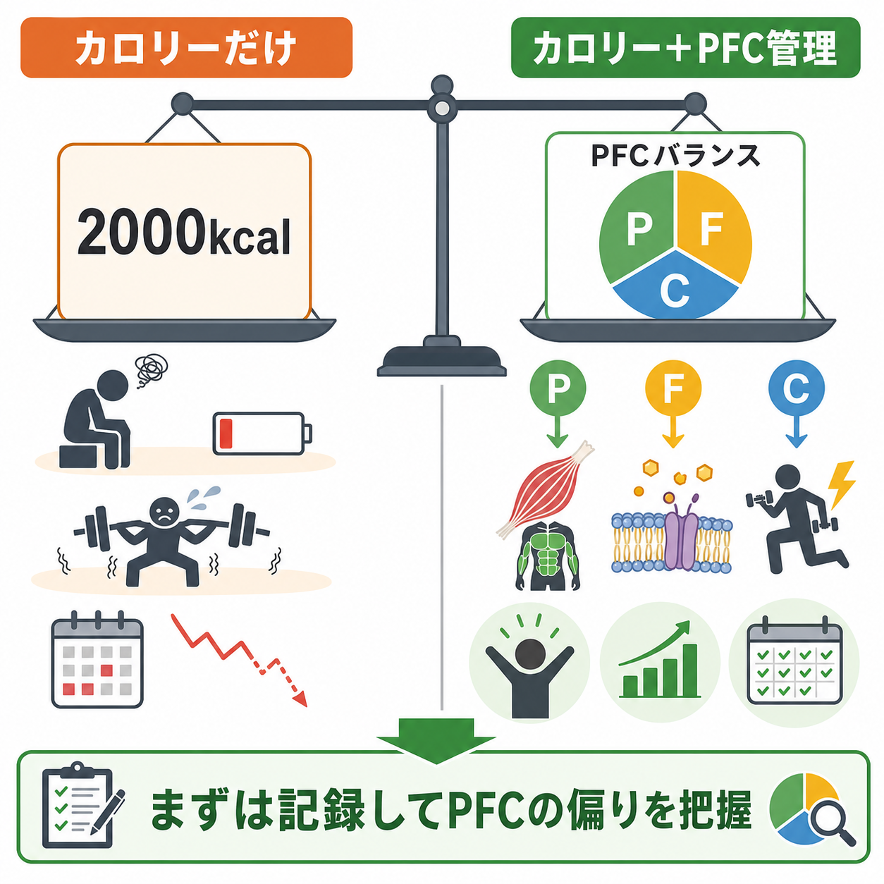 なぜ筋トレではカロリーだけでなくPFCを見るのか