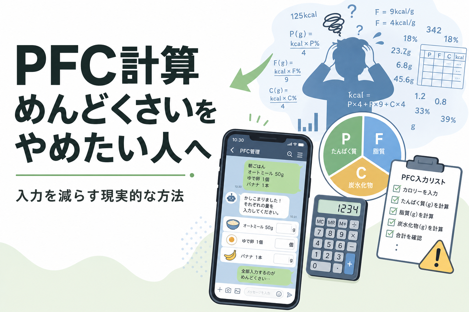 PFC計算 めんどくさいをやめたい人へ|入力を減らす現実的な方法