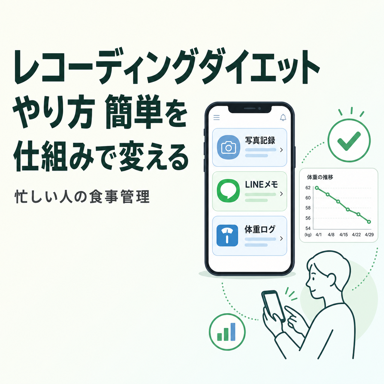 レコーディングダイエット やり方 簡単を仕組みで変える|忙しい人の食事管理