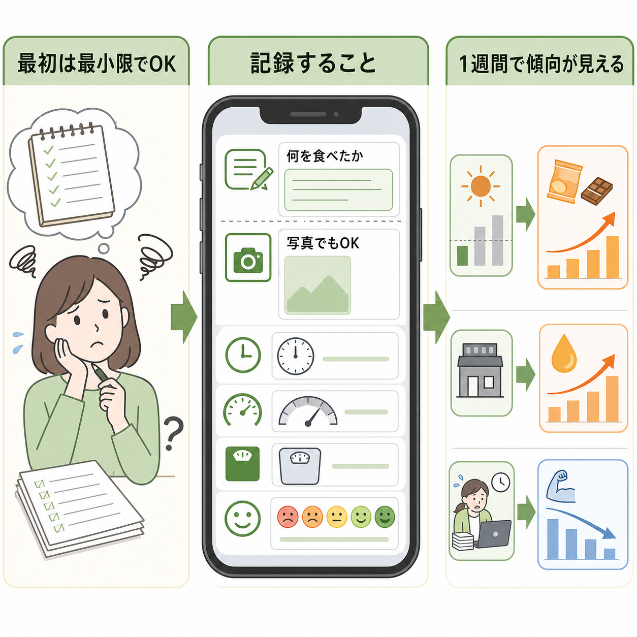 レコーディングダイエットは何を記録すればいい?