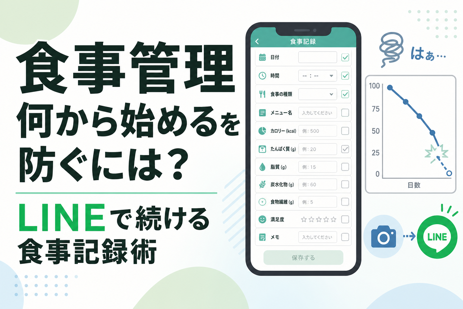 食事管理 何から始めるを防ぐには?LINEで続ける食事記録術
