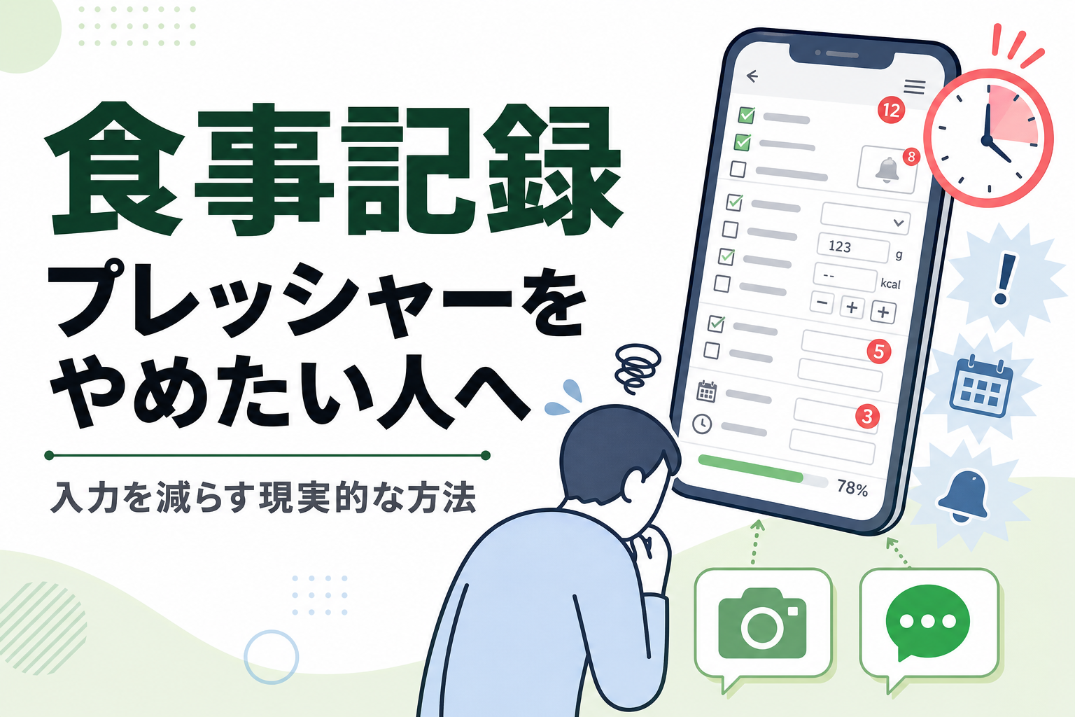 食事記録 プレッシャーをやめたい人へ|入力を減らす現実的な方法