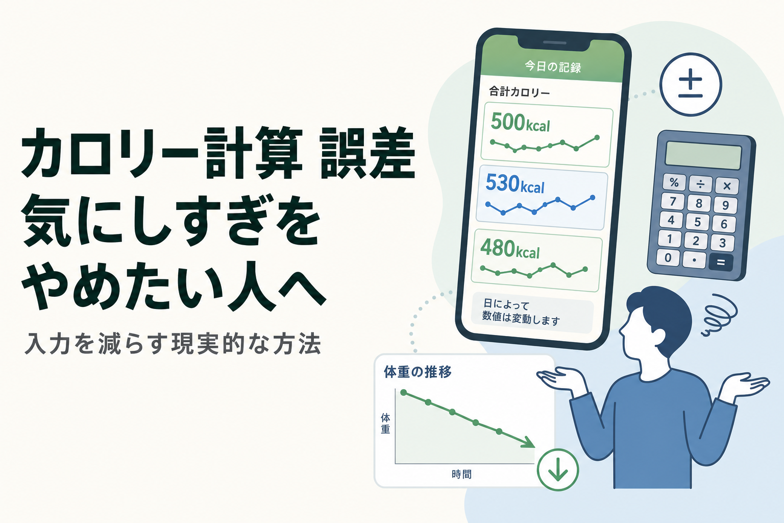 カロリー計算 誤差 気にしすぎをやめたい人へ|入力を減らす現実的な方法