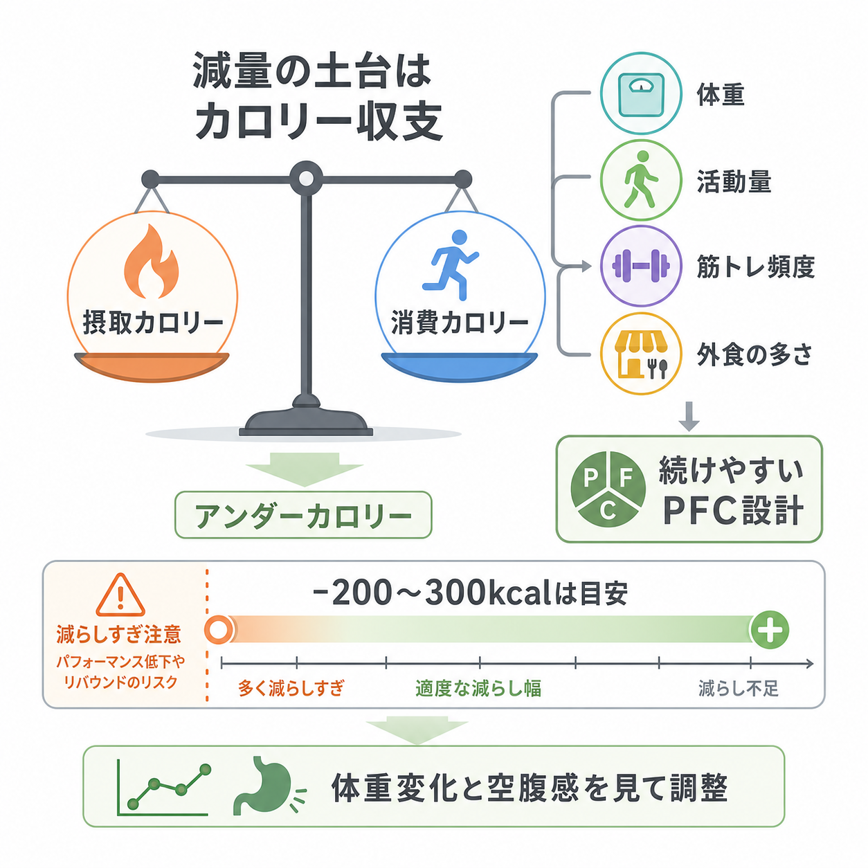 減量期のPFCバランスで迷いやすい理由