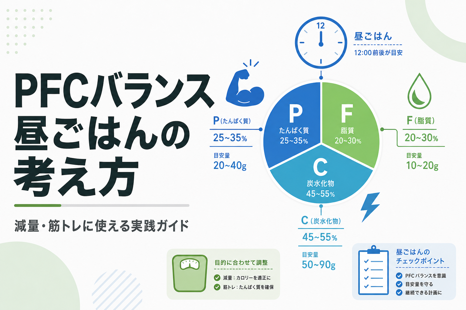 PFCバランス 昼ごはんの考え方|減量・筋トレに使える実践ガイド