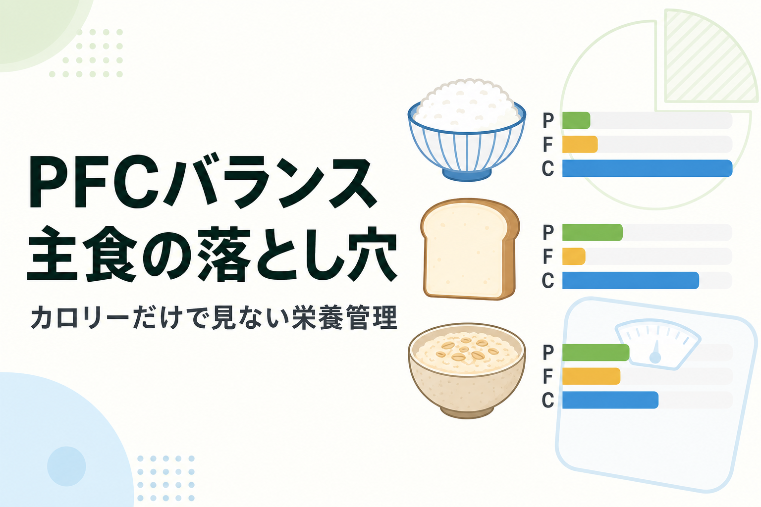 PFCバランス 主食の落とし穴|カロリーだけで見ない栄養管理
