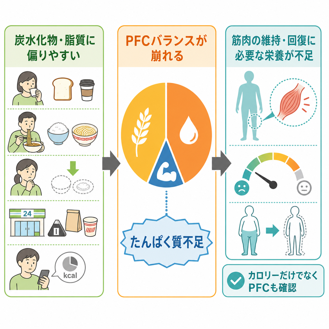 なぜたんぱく質不足が起きやすいのか