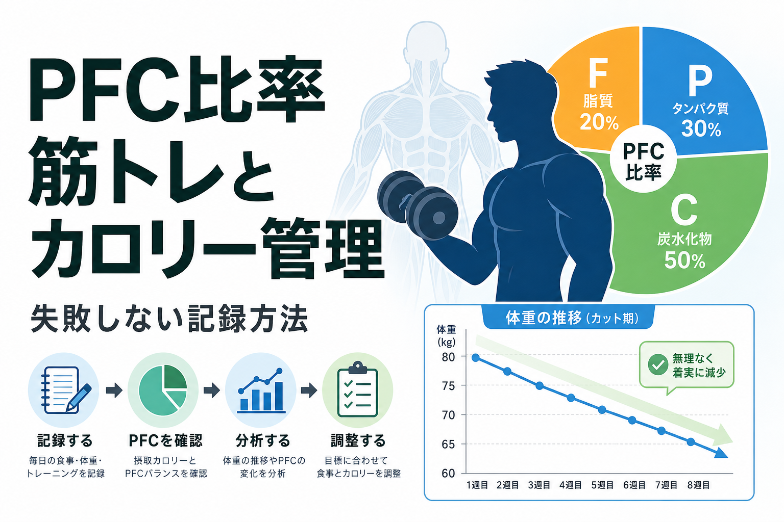 PFC比率 筋トレとカロリー管理｜失敗しない記録方法