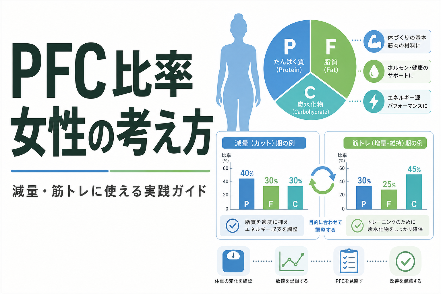 PFC比率 女性の考え方｜減量・筋トレに使える実践ガイド