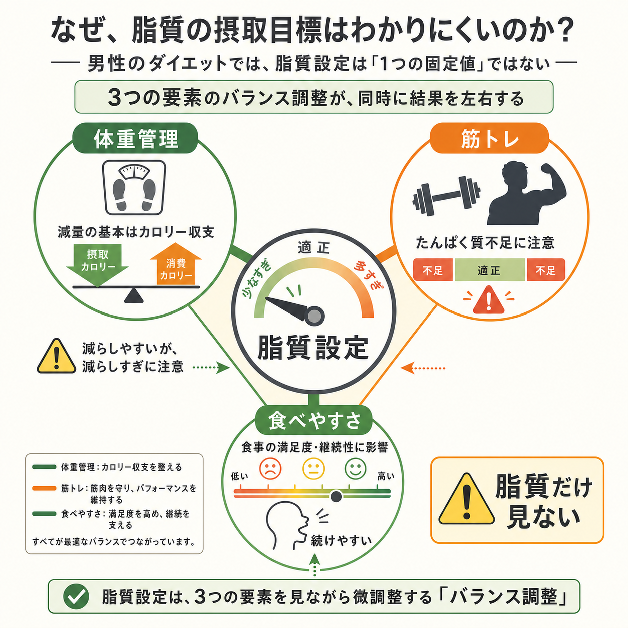 なぜ脂質量で迷いやすいのか