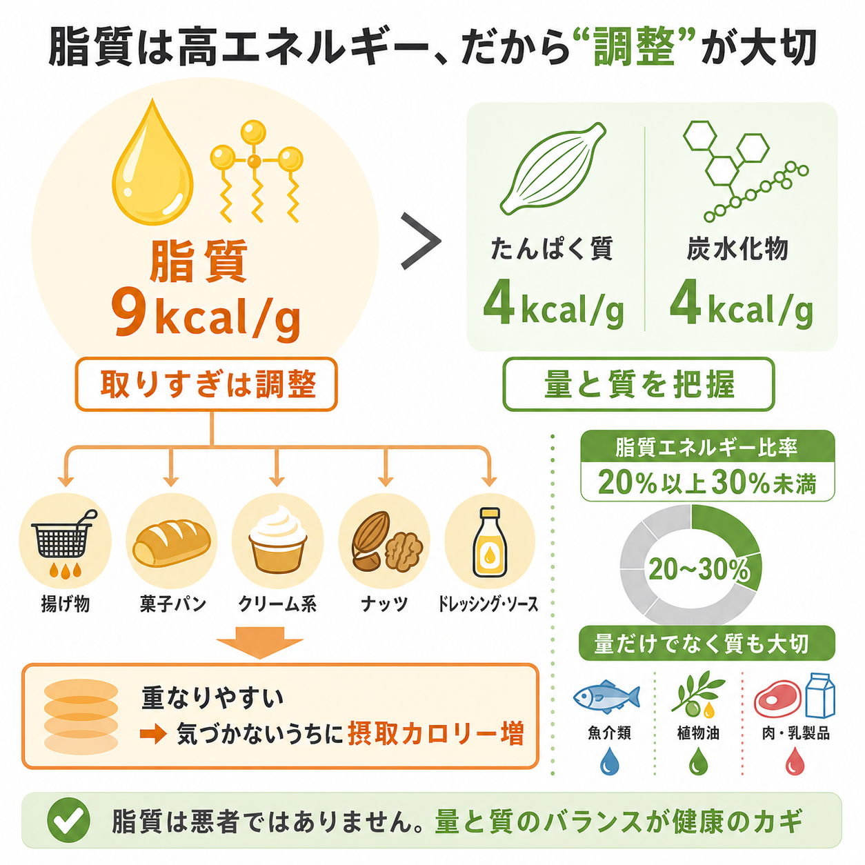 なぜ「脂質の取りすぎ」は調整が必要なのか