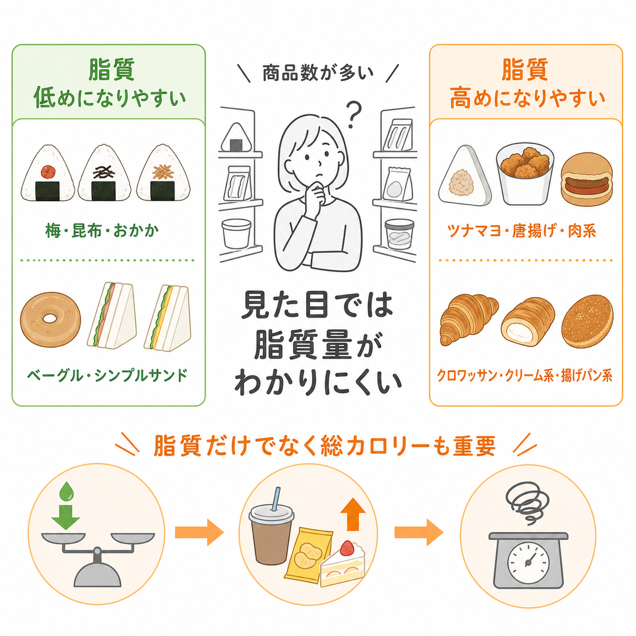 なぜ「脂質 少ない コンビニ」で迷うのか