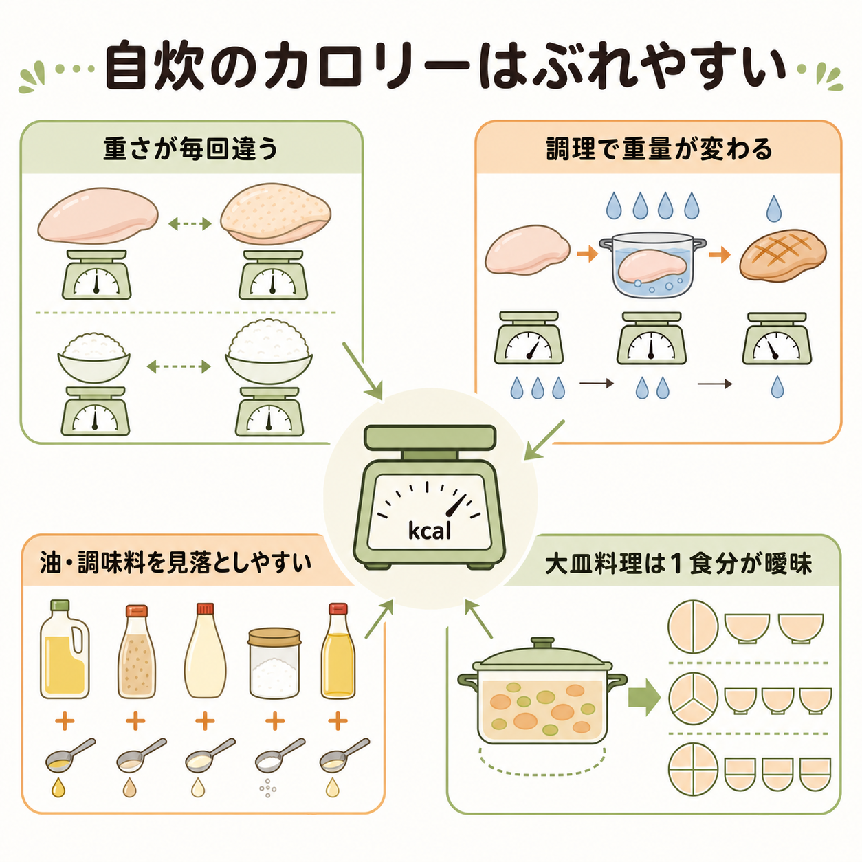 なぜ自炊はカロリー計算が難しいのか