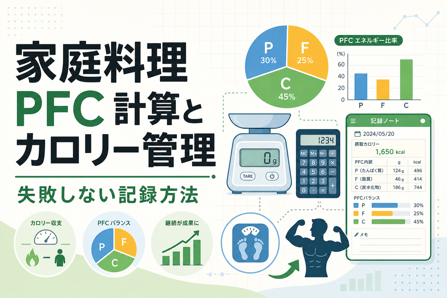 家庭料理 PFC 計算とカロリー管理｜失敗しない記録方法