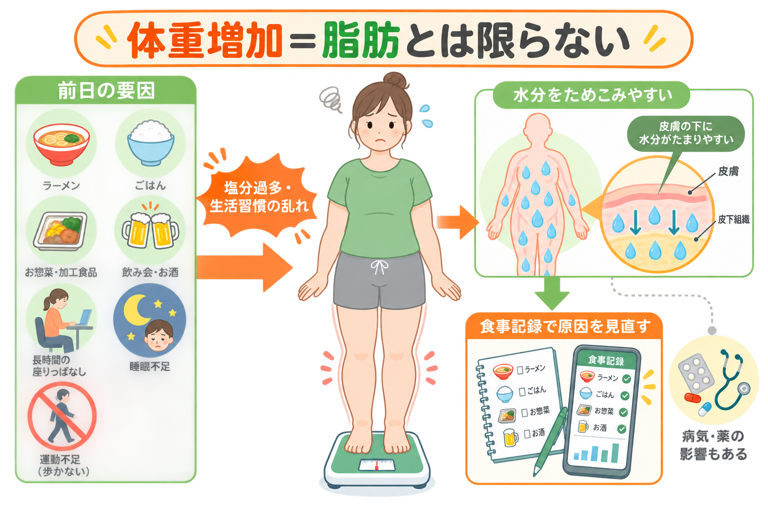 むくみを食事記録で見直すべき理由