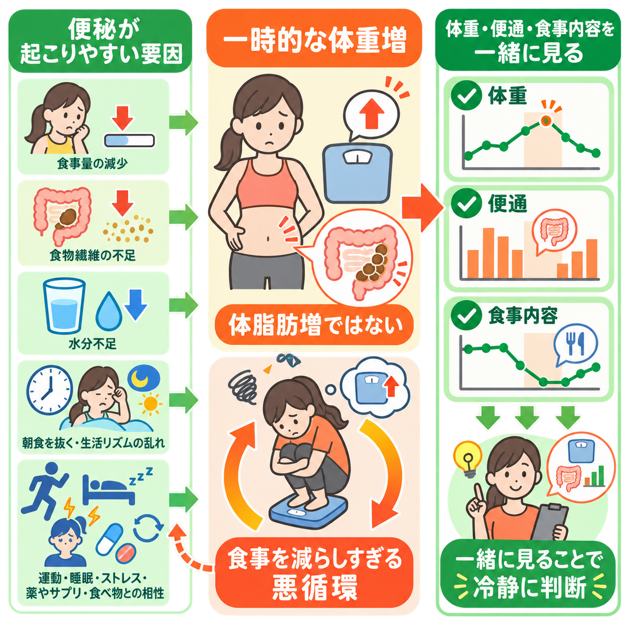 便秘とダイエットはなぜセットで考えるべきか